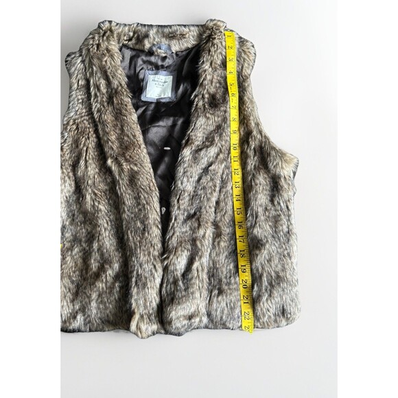 Abercrombie & Fitch Women Faux Fur Open Front Vest Large Soft Animal Size XL - Picture 8 of 8
